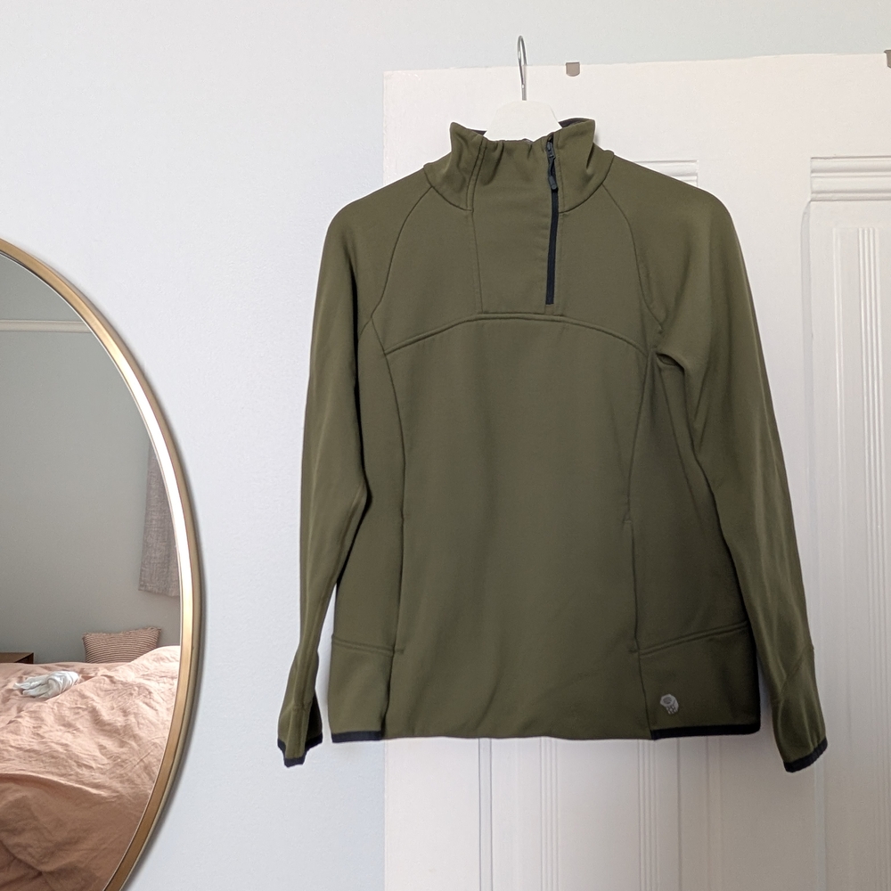 Mountain Heardwear Olive Green Quarter-Zip Polartec Pullover - Women's S